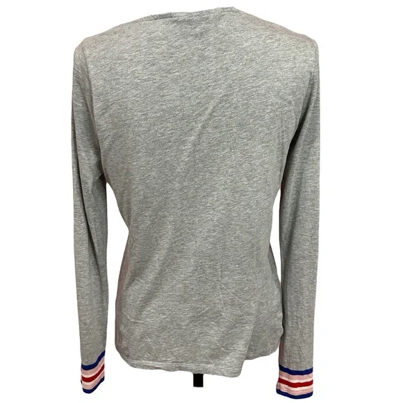 Boden Boatneck Multicolored Cuff Long Sleeved T- Sz Medium - Picture 3 of 10